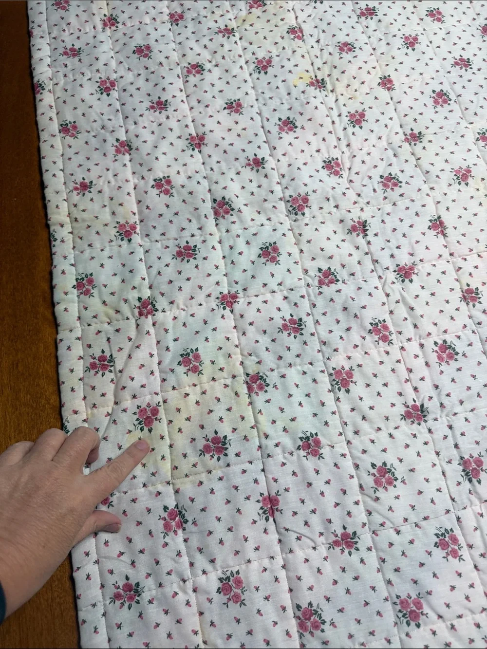 Handmade Pink and Plum Patchwork Quilt - Cozy Home Bedding - 3’ x 5’